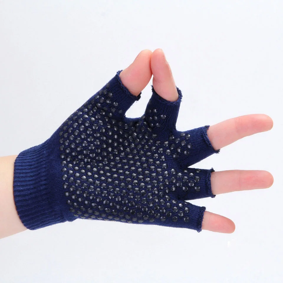 GobyGo 1Pcs Yoga Sports Gloves for Women Men Gym Fitness Non Slip Training Workout Bodybuilding Half Finger Hand Protector