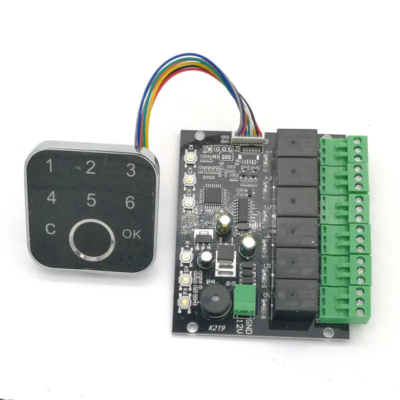 K219B Programmable Password Fingerprint Switch Control Version 6 Relay Output with Digital Keyboard Fingerprint Head