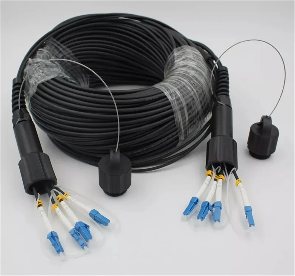 

Outdoor Waterproof SM Armored Fiber Optic Patch Cord, 4 Cores, Singlemode, FTTH, FTTA Jumper, 450m, 450mtr, LC LC