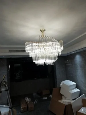 LED Dimmable Silver Gold Crystal Designer