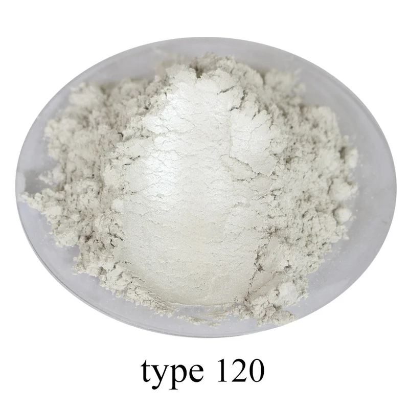 White Pigment Pearl Powder Mineral Mica Powder Acrylic Paint Type 120 for DIY Dye Colorant Art Crafts