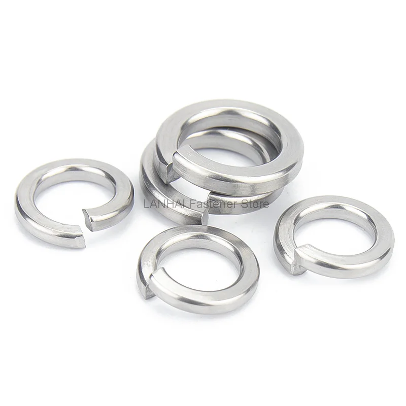 1/5pcs 9/16 5/8 3/4 7/8 1 304 A2-70 Stainless Steel US UK Standard Spring Washer Split Lock Elastic Gasket High Quality