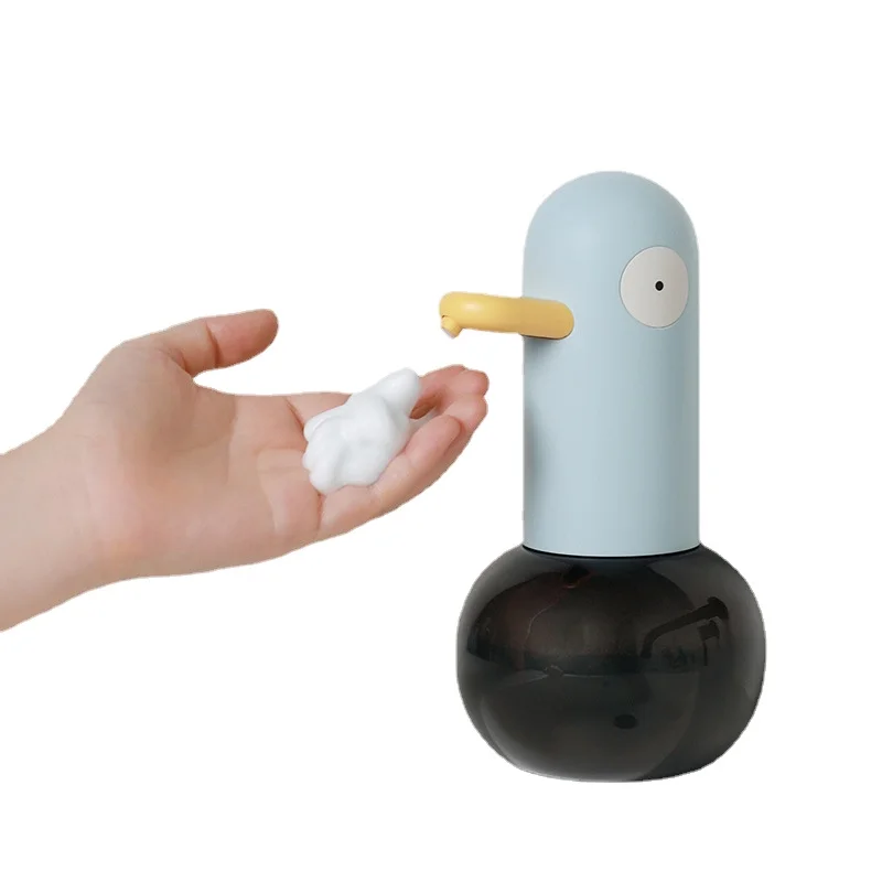 Dispensador de jabón líquido de dibujos animados, espuma desinfectante de manos, recargable, automático, sin contacto, para cocina/baño