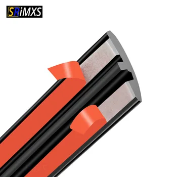 Tiras de vedação de borracha para para-brisa de carro, adesivo protetor automático, borda de borracha, acessórios de isolamento de ruído