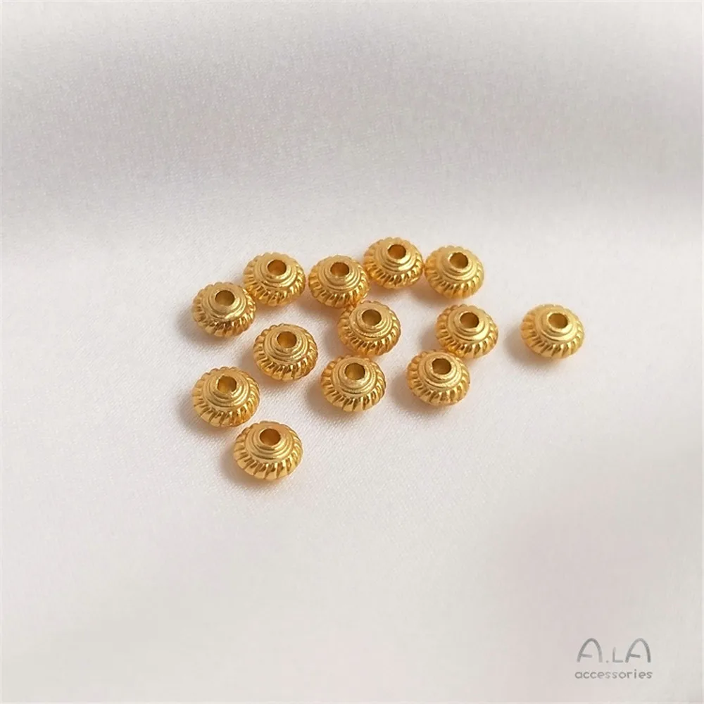 

Sub-golden sand gold dumb gold color lantern bead bead handmade DIY first jewelry bracelet necklace loose bead accessories