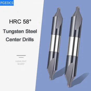카바이드 텅스텐강 센터 드릴, 스테인레스 스틸 강화 더블 헤드 고정점 드릴, 60 도 확장 센터 드릴, HRC58