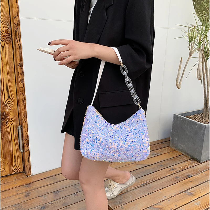 Retro Embroidery Shoulder Bag for Women Trendy Nylon Handbag Female Small Subaxillary Bags Casual Retro Mini Shoulder Bag