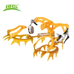 BRS 14 Teeth Bundled Walking Crampons Ultralight Snow Hiking Aluminium Alloy Ice Gripper Winter Outdoor Mountaineering Equipment