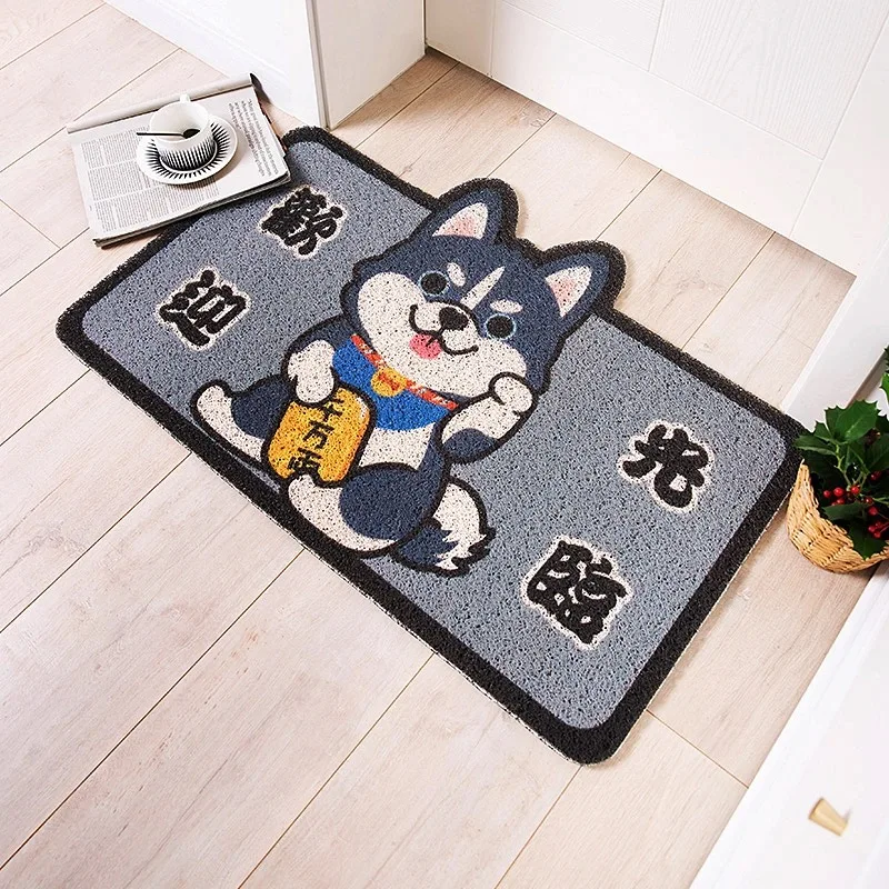 Cartoon Animal Welcome Doormat Entrance Hallway Printed Non-Slip Floor Rugs Front Door Mat Outdoor Rugs Carpet Bedroom Kitchen