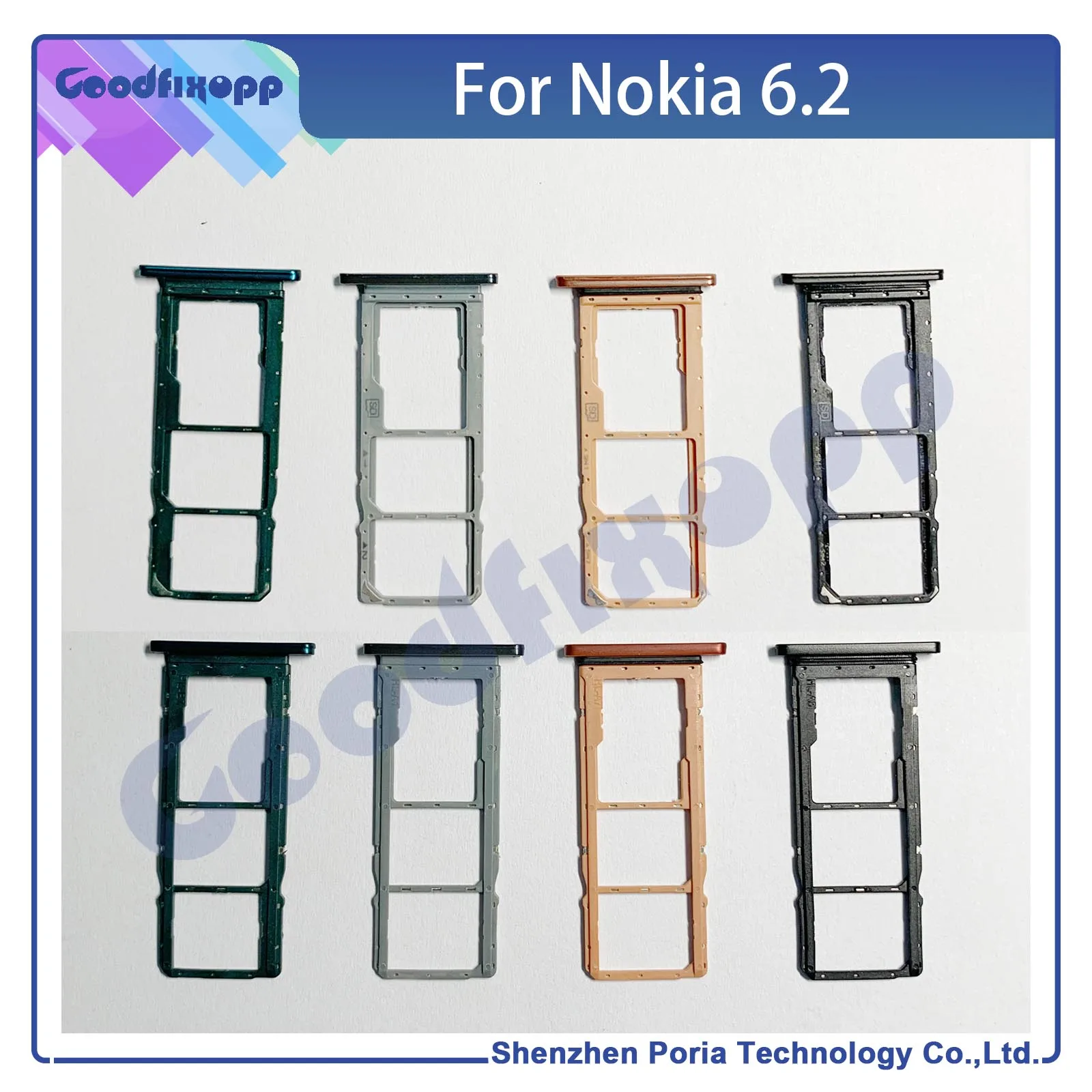 For Nokia 6.2 7.2 SIM Card And Adaptors Take The Chip Tray Support Cassette-Replacing Housing Repair Parts SD Card Slot