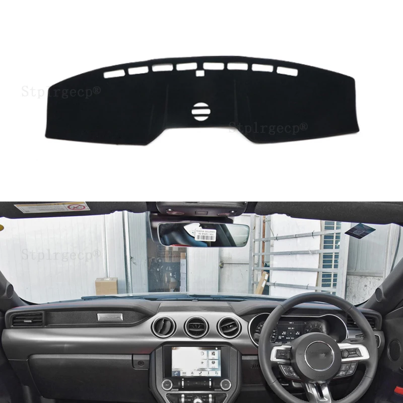 For Ford Mustang GT F-35 GT350 GT500 2015- 2018 Dashboard Cover Sun Shade Dash Mat Pad Carpet Car Stickers Interior Accessories