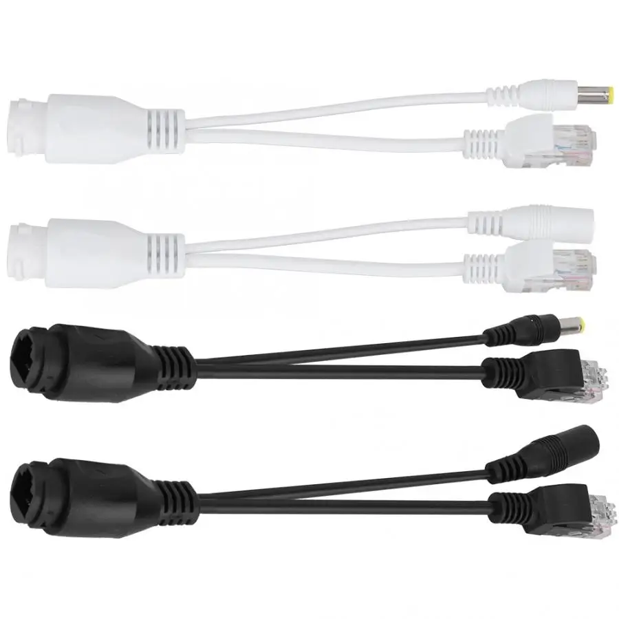 5 Pairs CCTV Passive POE Adapter Cable Power Over Ethernet POE Injector Waterproof For IP Security Camera