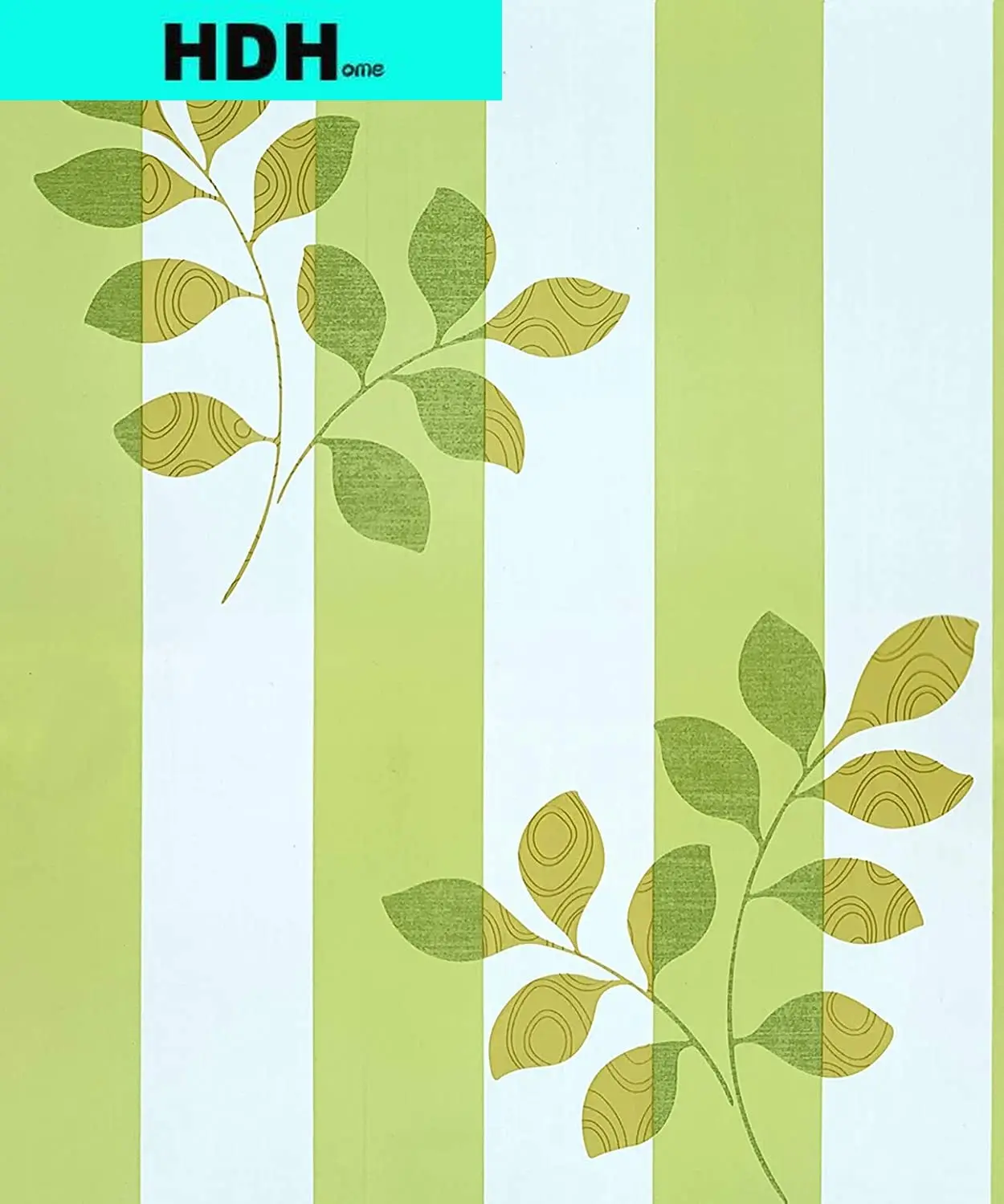 Green Leaf Peel and Stick Wallpaper Stripe Self Adhesive Wall Paper Removable PVC Waterproof Contact Paper for Home Decor