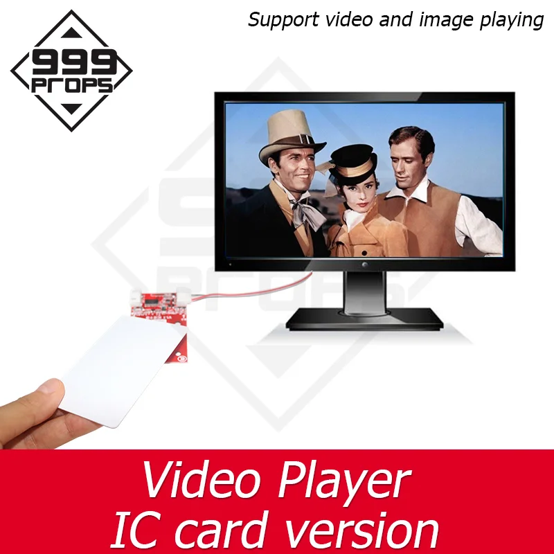 Escape room video player IC card trigger video playing put IC card on reader to play video escape room mechanism