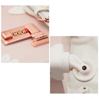 Vintage Luxury Travel Suitcase Set with Handbag PU Leather Trolley Luggage Valise Women Cute Rolling Luggage 20/22/24/26 Inch 5