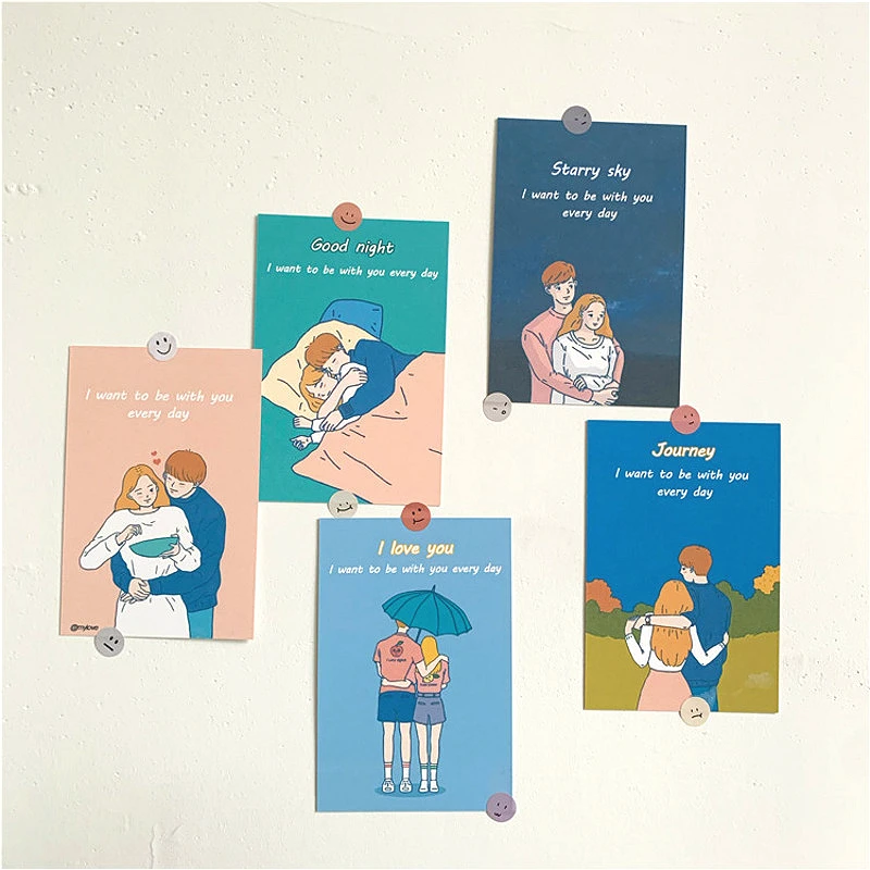 5Pc Set Ins Coreano cozy-il mio amante carta della decorazione carta da parati Cartolina Poster Piccolo FAI DA TE Sfondo Della Parete Creativo di Cancelleria regalo