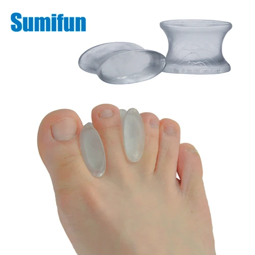 6Pcs 실리콘 젤 발가락 분리기 스트레이트 너 릴리프 Hallux Valgus 통증 마찰 압력 피트 케어 벨벳 부드러운 마사지 D0728 