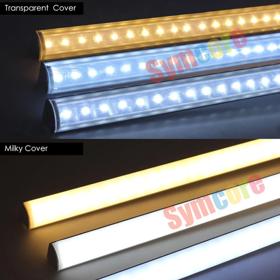 4pcs LED Cabinet Bar Light AC220V 30cm 40cm 50cm 60cm V shape Triangle Wall Corner Hard Rigid Strip Kitchen Cabinet Lamp