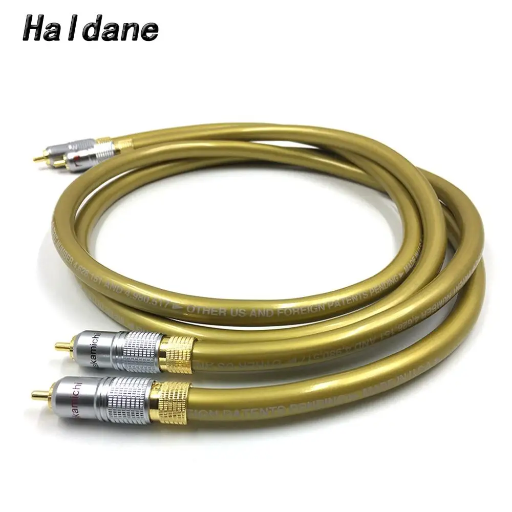 

Haldane Pair HIFI Gold Plated RCA Plug Audio Cable 2RCA Male to Male Interconnect Cable for Cardas HEXLINK GOLDEN 5-C