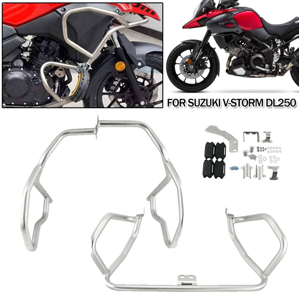 

Motorcycle Engine Guard Crash Bars Frame Upper Lower Cover Bumper For Suzuki V-Storm V Storm DL250 2016-17 2018 2019 2020 DL 250