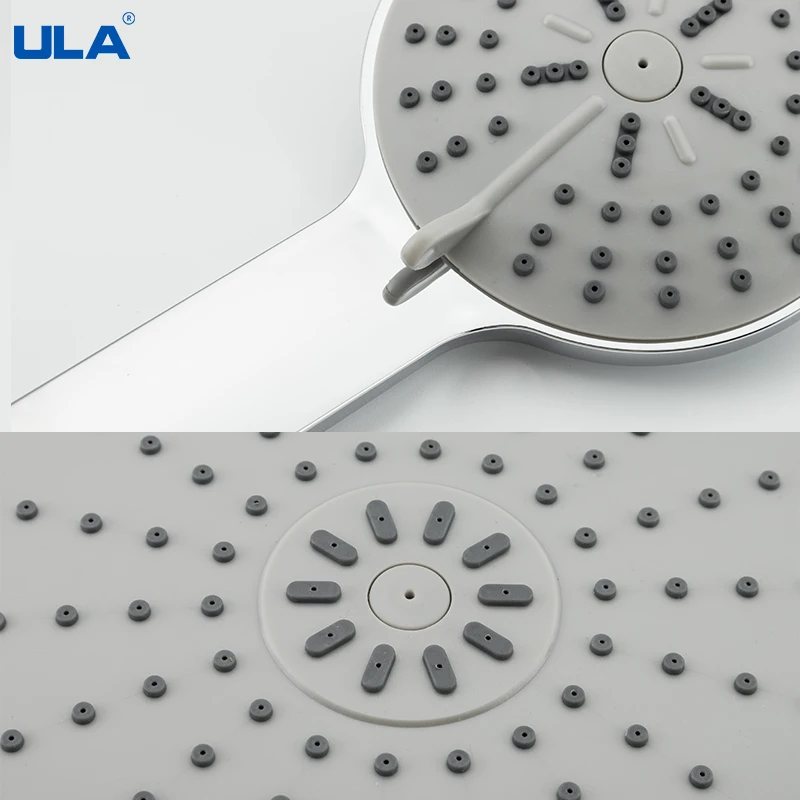 ULA Handheld Shower Head Set High Pressure 3 Mode Adjustable Bath Shower Jets Removable Filter Water Saving
