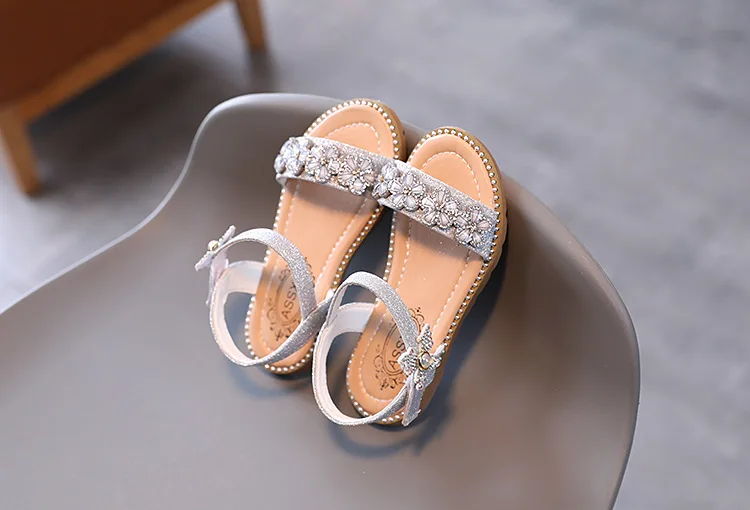 Baby Fashion Flowers Little Girl Summer 2021 Sandals Kid Princess Dress Shoes For Children'S Beach Shoe 1 3 5 7 8 9 11 12 Years