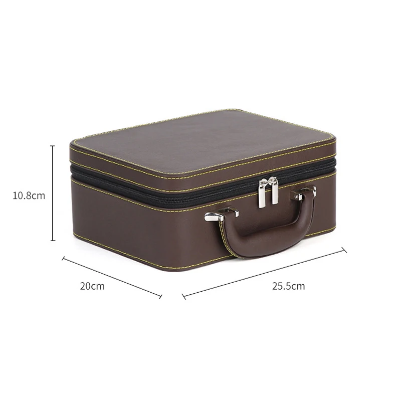 Hot Sale Double-layer Detachable Jewelry Storage Box Large Capacity Portable Travel Jewelry Ring Box Suitcase 3 Colors Available