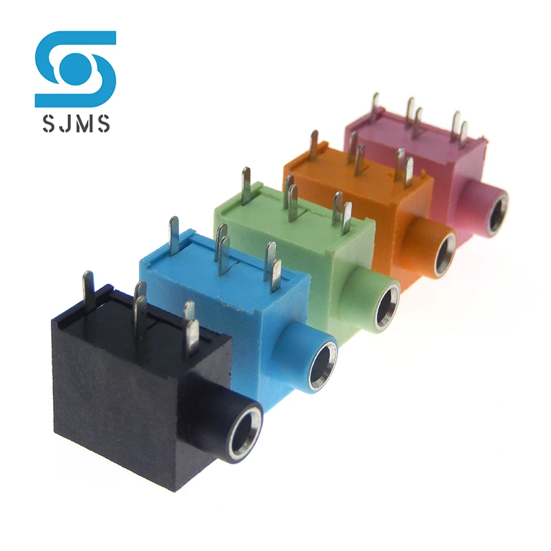 5/10Pcs Headphone Jack Socket PJ-325 3.5MM Stereo Female Socket 3.5 Audio Earphone Connector PJ325 Audio Jack Socket Multicolor