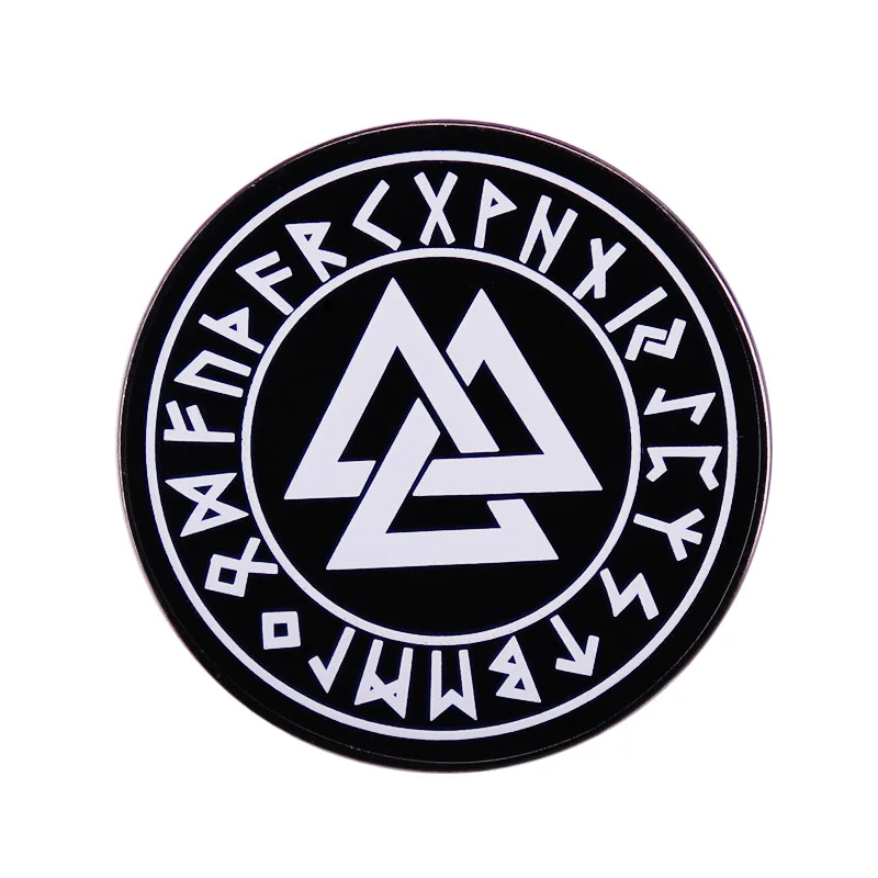 Tri-Triangle Rune Shield Badge Norse Pagan Viking Pin