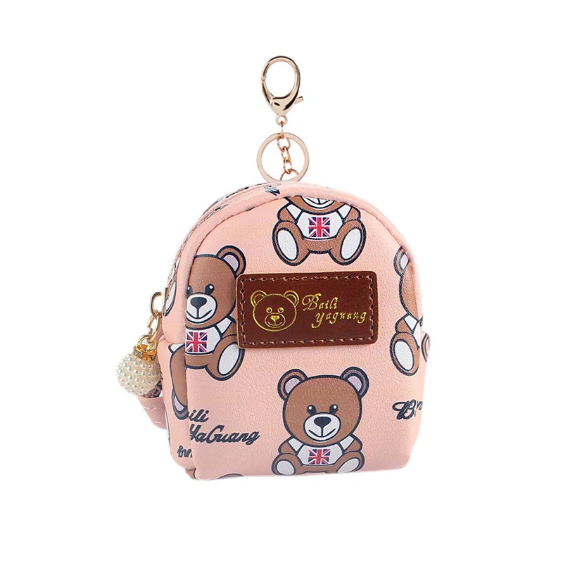 

Cute Bag Shaped Keychain Coin Purse Women Girls Mini Backpack Keys Card Keychain Handbag Purse Pendant Key Ring