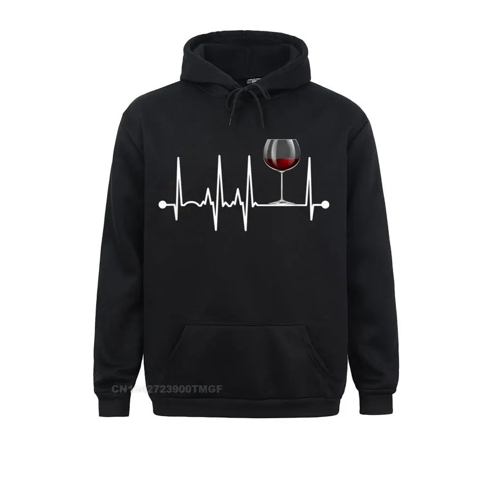 

Wine Heartbeat Wine Drinker Lover Tasting Gift Wine Glass T-Shirt Men Sweatshirts Group Hoodies Newest Sportswears Long Sleeve