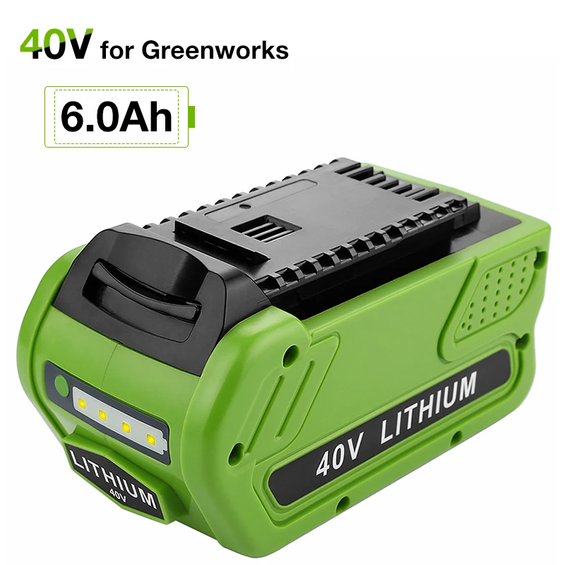 

News 6.0Ah/5.0Ah G-MAX 40V Li-Ion with GreenWorks 29462 20302 20292 20672 20202 20262 20322 29463 Cordless Power Tools Batteries