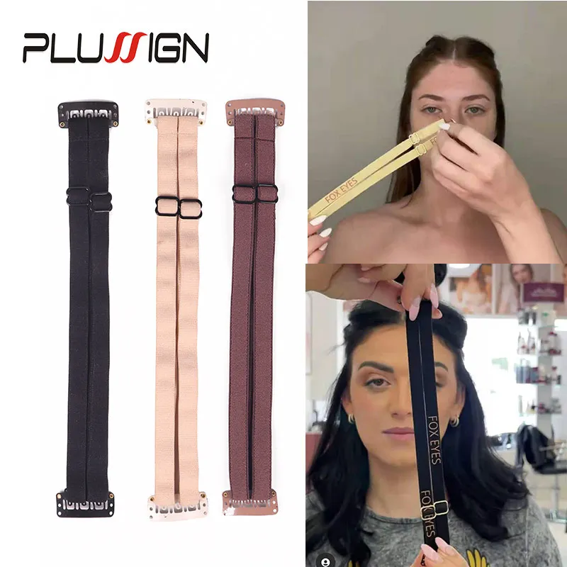 Plussign verstelbare riem met haarclip Eenvoudige dubbele brunette elastische band voor gezichtslift Schoonheidshaar Stretchband met clip