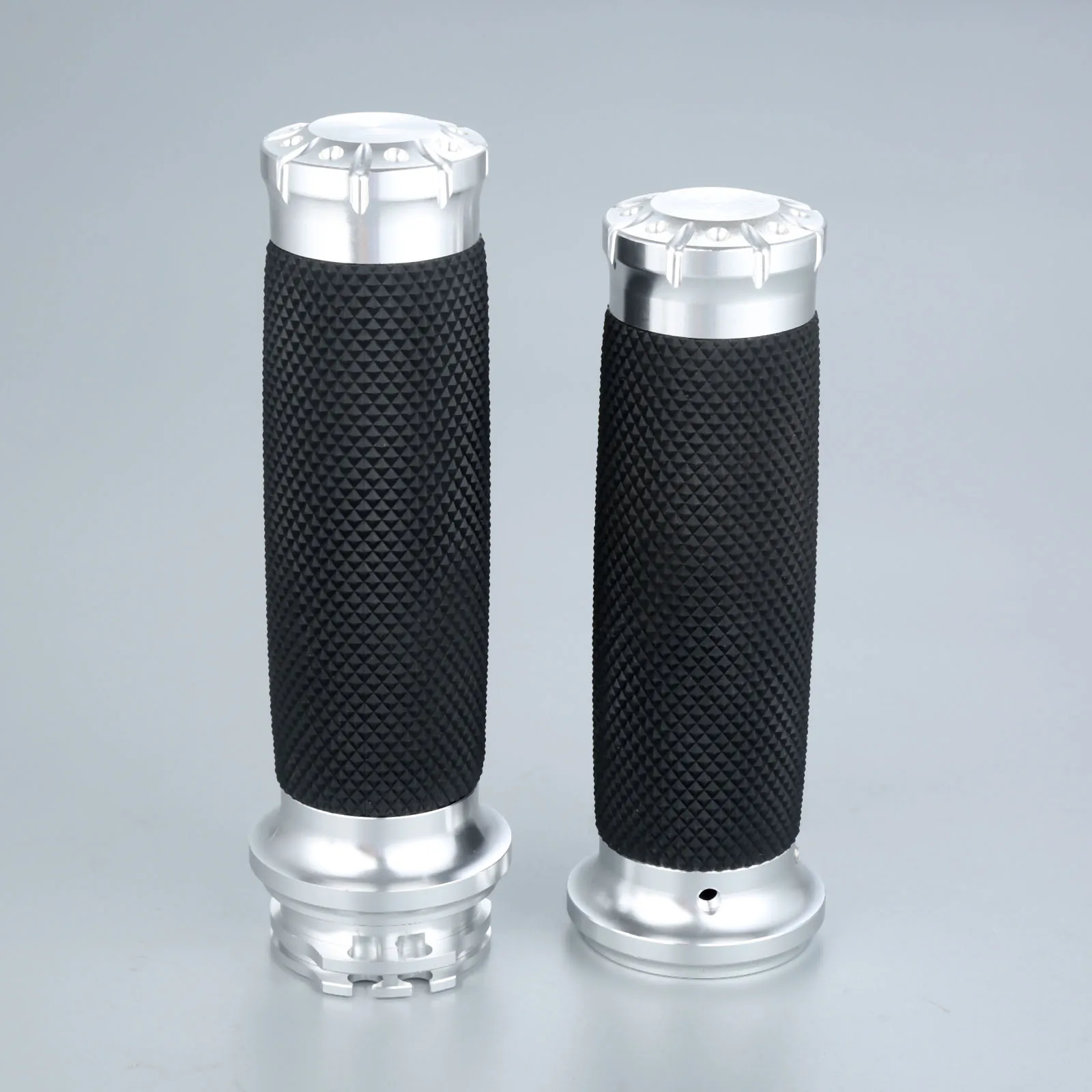 

25mm 7/8" Motorcycle Handlebar Hand Grips Aluminium Rubber Lining Fit For Honda Yamaha Suzuki Kawasaki