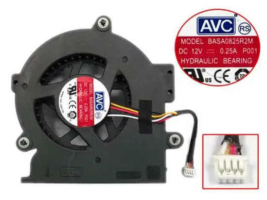 

AVC BASA0825R2M P001 45K6403 DC 12V 0.25A 80x77x25mm 4-wire Server Cooling Fan