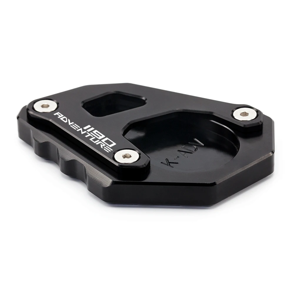 Para ktm aventura 1290 1050 1090 1190 adv super acessórios da motocicleta cnc kickstand pé suporte lateral extensão almofada placa de suporte