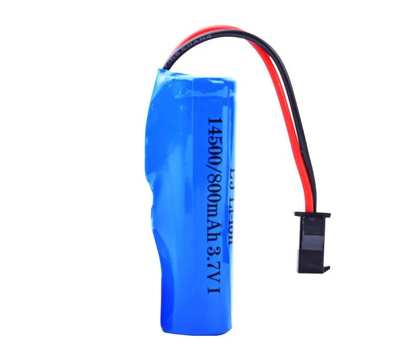 Batería recargable para juguetes a control remoto, pila de 3,7 V, 800mAh, 14500 v para C2 D828, helicóptero, coche, Baot, tanque, pistola, camión, tren, motocicletas