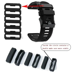 Watch band keeper para garmin fenix 3 hr 5x 6x, pulseira de borracha de silicone fivela titular 26 22 20mm