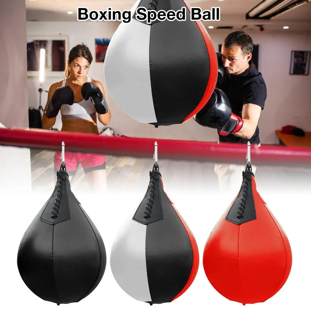 PU Leather Pear Boxing Bag Hanging Speed Balls Boxing Muay Thai MMA Fitness Or Fighting Sports Sports Training Equipment