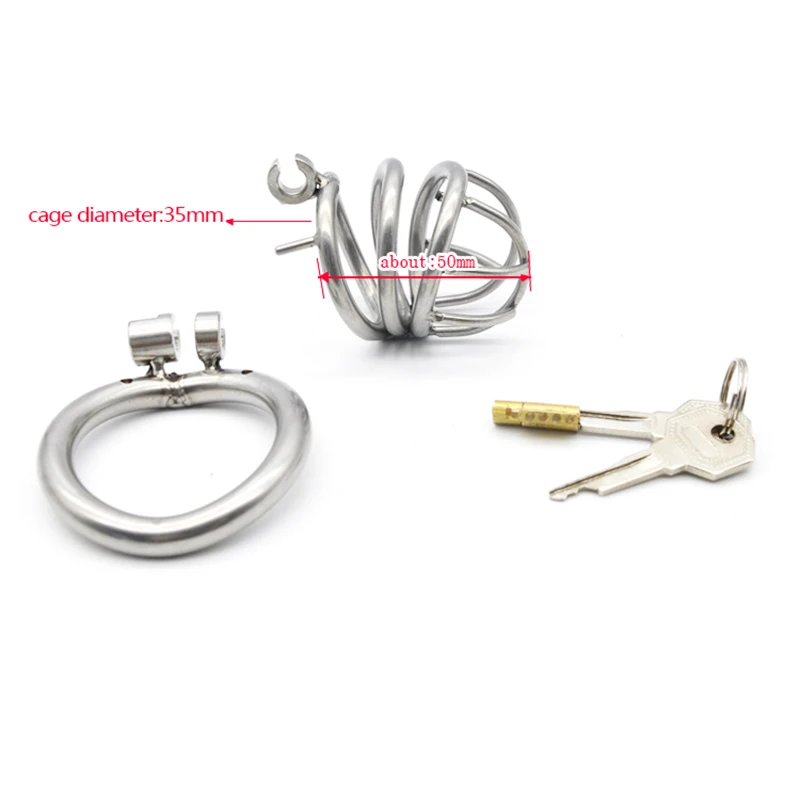 Chaste Bird 304 stainless steel Cock Cage Chastity Device with Stealth lock curved ring Sex Toys A226-1