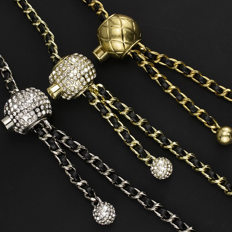 TINBERON Luxury Brand chain straps Metal Diamond Ball catena decorativa sostituzione tracolla regolabile tracolla tracolla parte