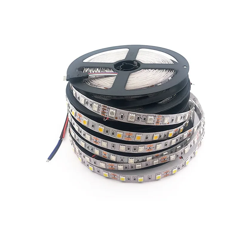 

(5 м/рулон) DC12V 5050 SMD Светодиодная лента 60 светодиодов/м Водонепроницаемая белая печатная плата