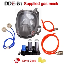 6800 compose 3-In-1 Mask Chemcial Function Supplied Air Fed Safety Respirator System for Painting Formaldehyde Dustproof