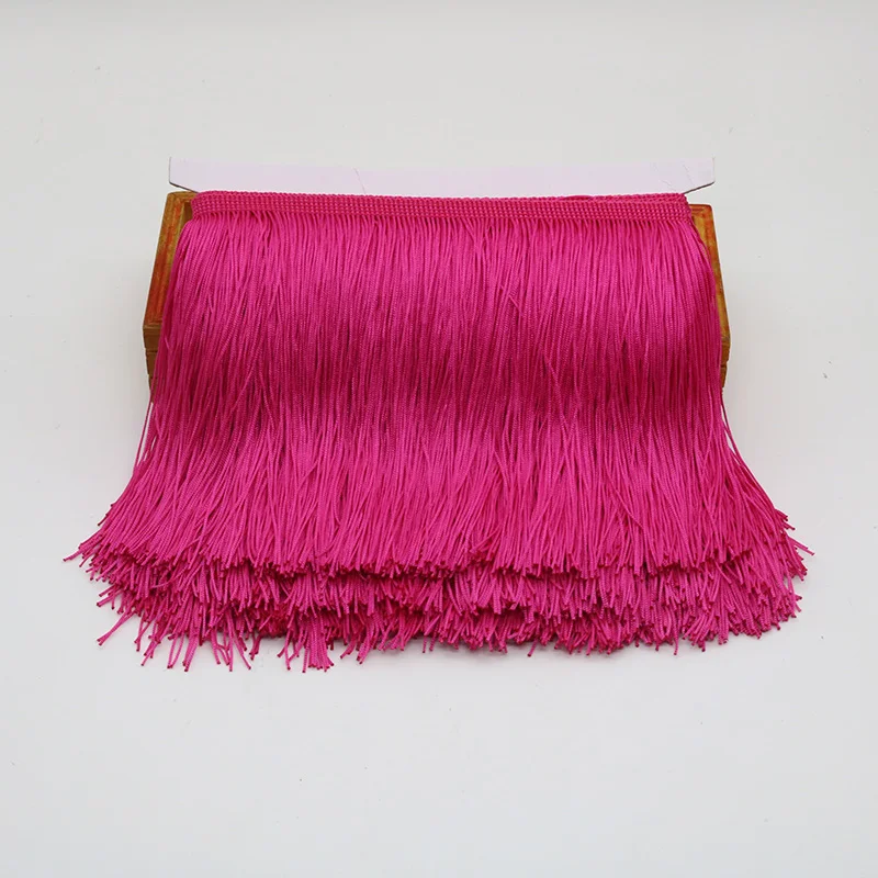 Großhandel 20 cm lange Fransen-Spitzenborte aus Polyester, Spitzenband zum Nähen, für lateinamerikanische Kleider, Bühnenbekleidung, Vorhänge, DIY-Nähzubehör – Detail 10