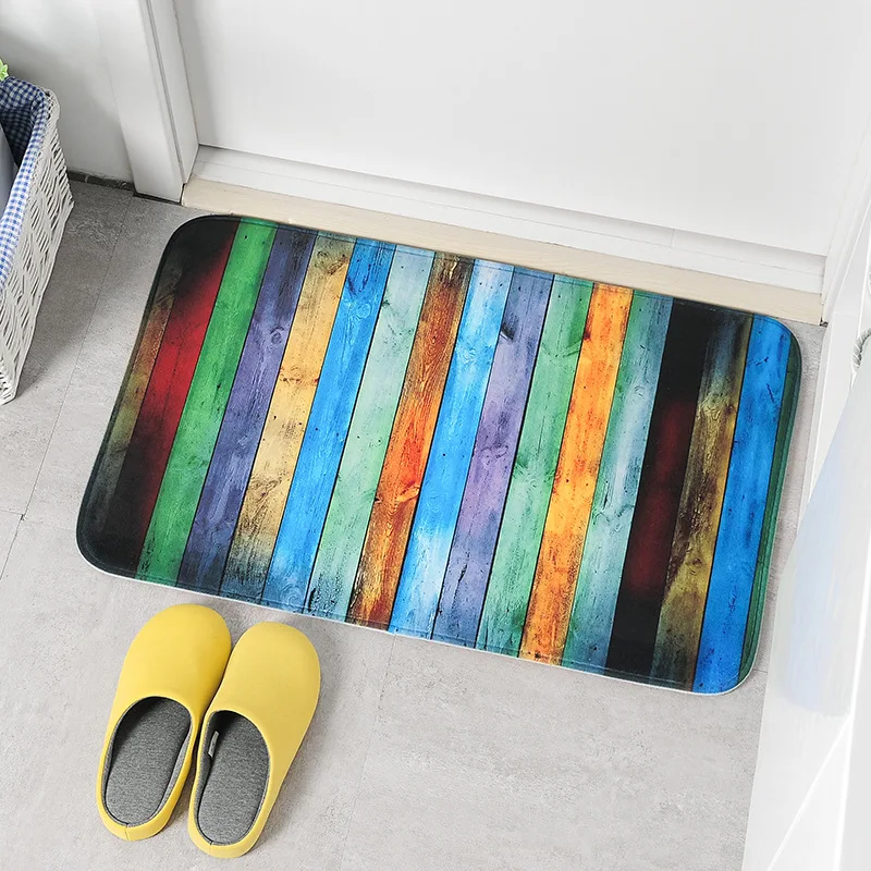 Colorful Stones Bath Mat Set Thick Flannel Bathroom Carpets Toilet Rugs WC Room Floor Pads 45x75 cm 45x120cm