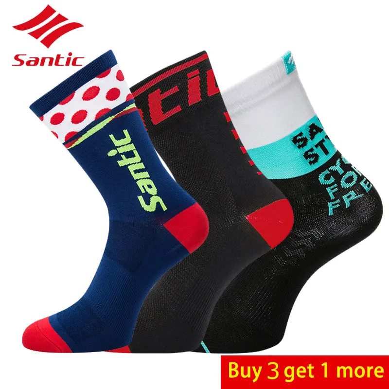 SANTIC pro Bike Cycling Socks Men Women Socks Sport Anti-sweat Breathable Running Hiking Socks Bicycle Riding Equipment 13 Style