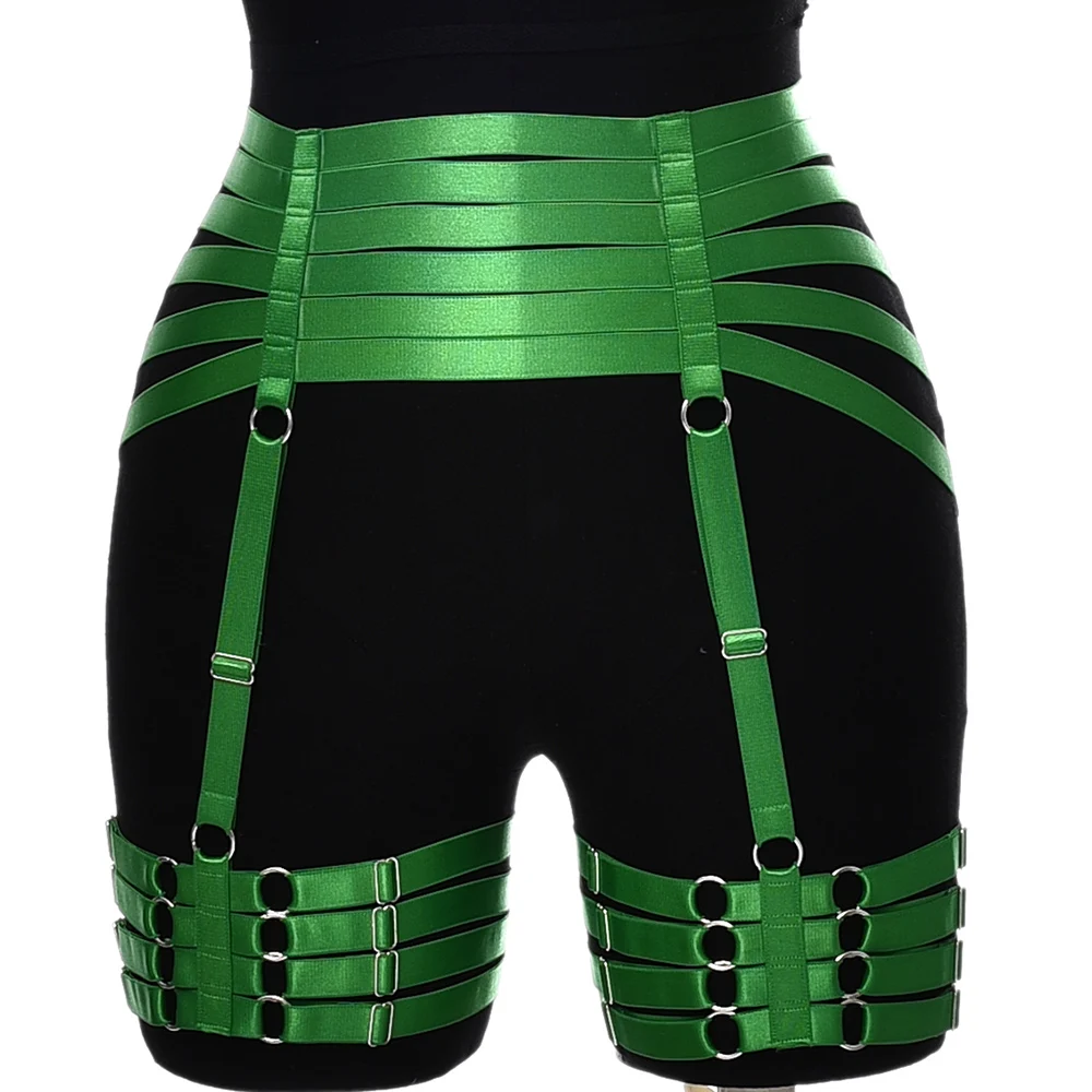 BONDAGE STRAPPY Women Garter Sexy Body Harness Hollow Elastic Bandage Stockings Garter High Waist Halloween Suspender Belt
