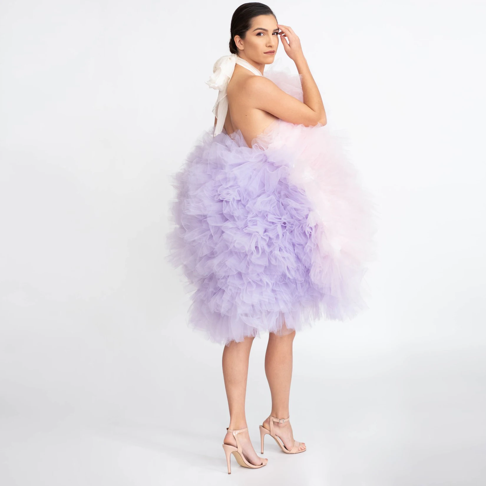 

Pretty Lush Tutu Dress Vestidos Sexy Backless Puffy Ruffles Short Tulle Dresses Women Female Sweet Dress Custom Made