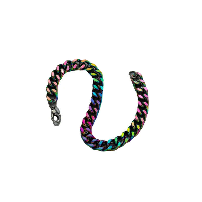 Fashion Jewelry Metal Chain Bracelet 2021 New Trend Hot Selling One Layer Colorful Bracelet For Girl Fine Accessories