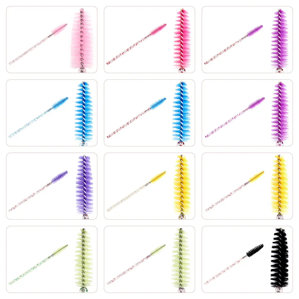 50pcs Makeup Brushes Disposable Mascara Wands Eyebrow Applicator Spoolers Eye Lashes Cosmetic Brush Eyelash Borstel Spoolie Tool